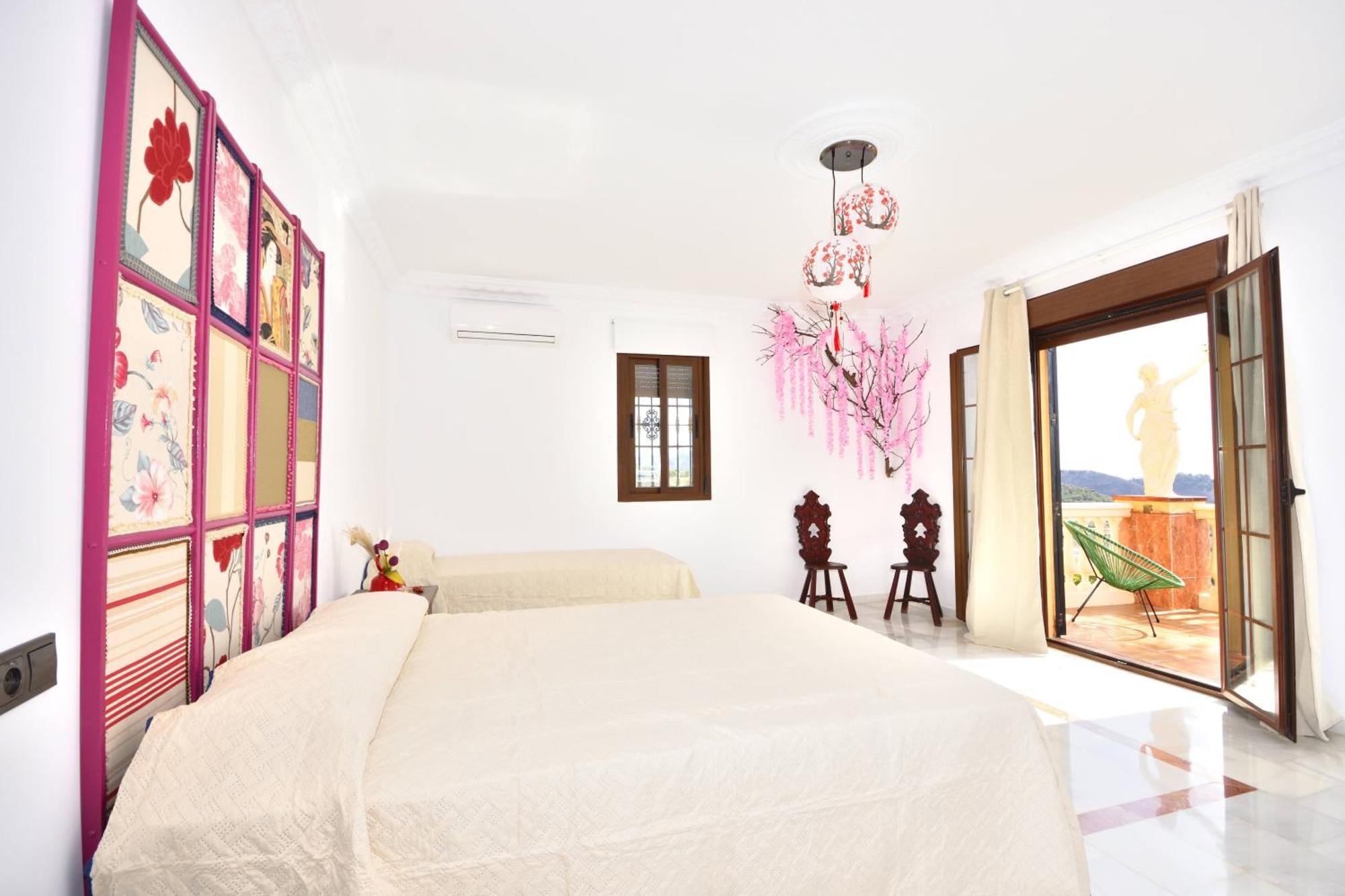 Villa rural en Málaga con piscina y vistas al mar Exterior foto