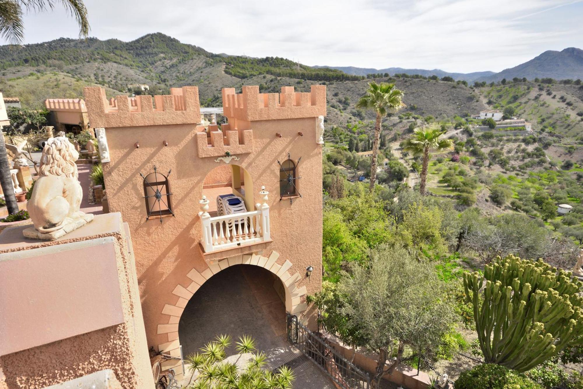 Villa rural en Málaga con piscina y vistas al mar Exterior foto