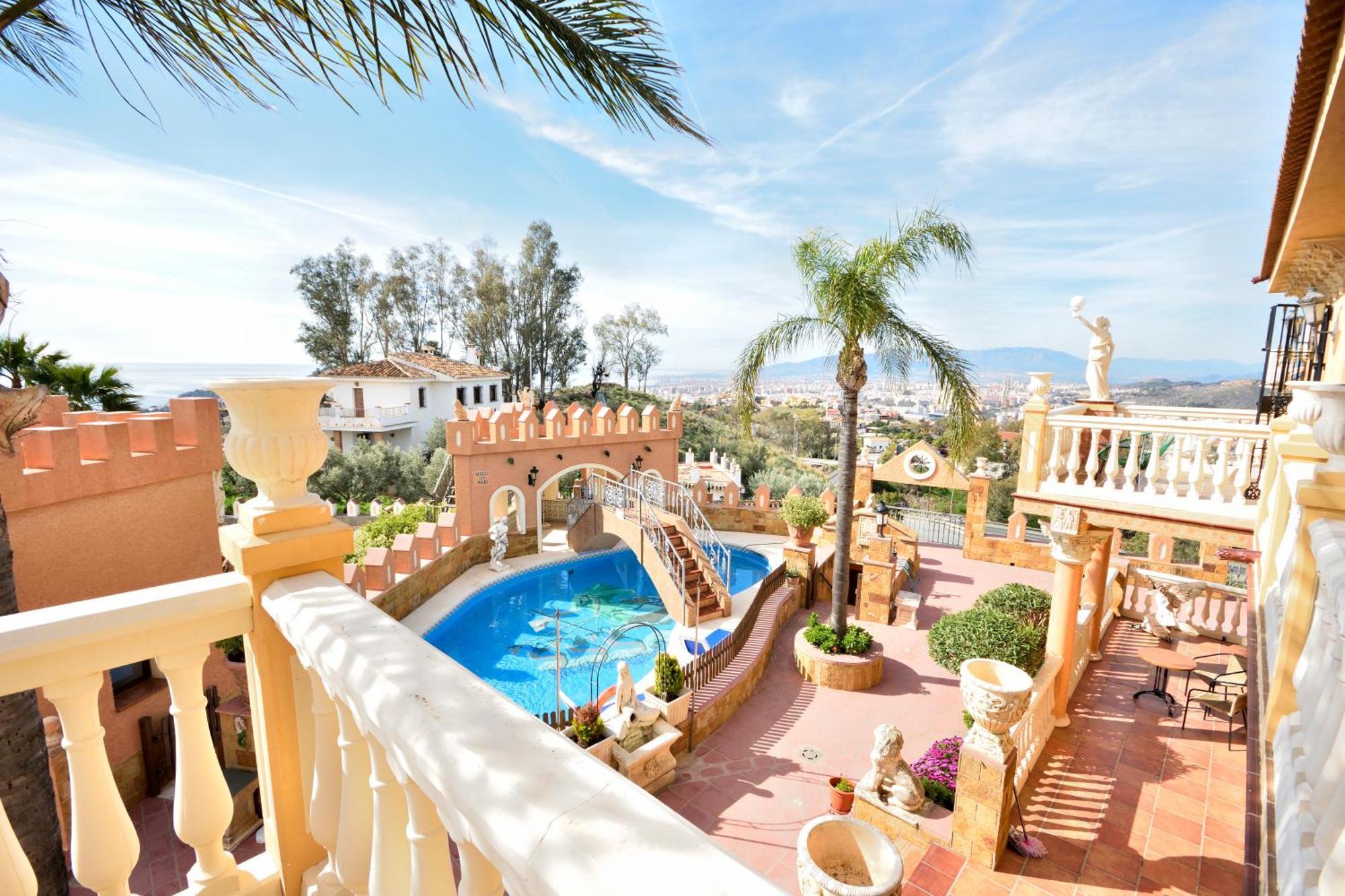 Villa rural en Málaga con piscina y vistas al mar Exterior foto